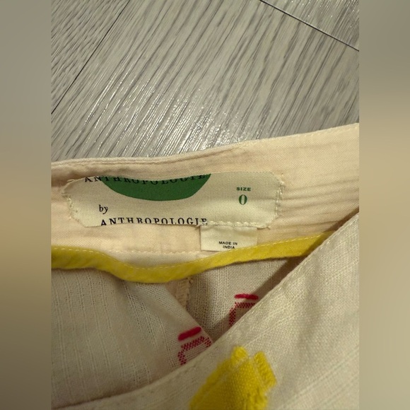 Anthropologie Cropped Clip Dot Trousers Wide Leg Size 0 - Picture 3 of 5